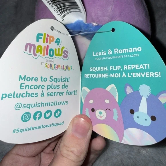 BNWT: 5” Lexis & Romano FlipAMallow by Squishmallow - Picture 6 of 12